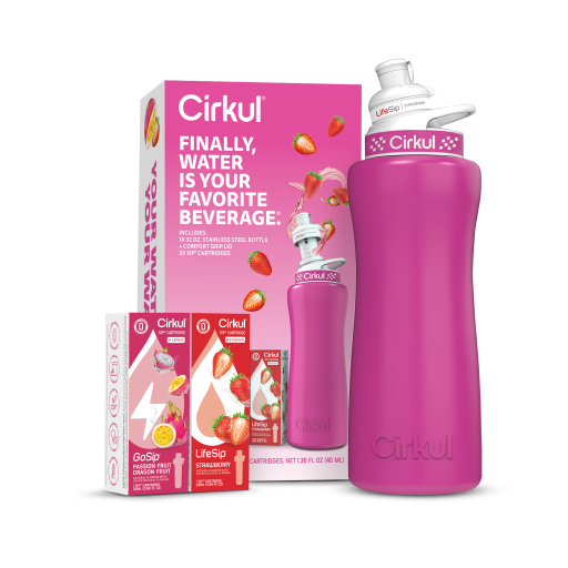32oz. Hot Pink Stainless Steel Bottle Starter Kit - Classic Pick